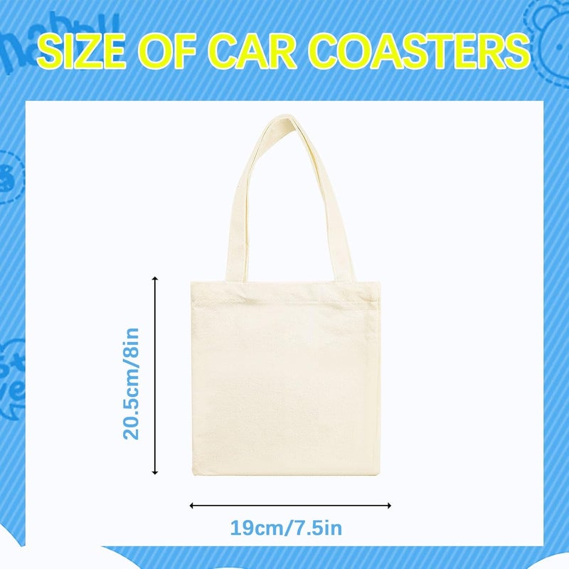 OKBA 20 Pcs 8X7.5 Inch Sublimation mini tote bags,Blank Canvas Tote Bags Reusable Grocery Bags, small tote bags for kids DIY - Image 2